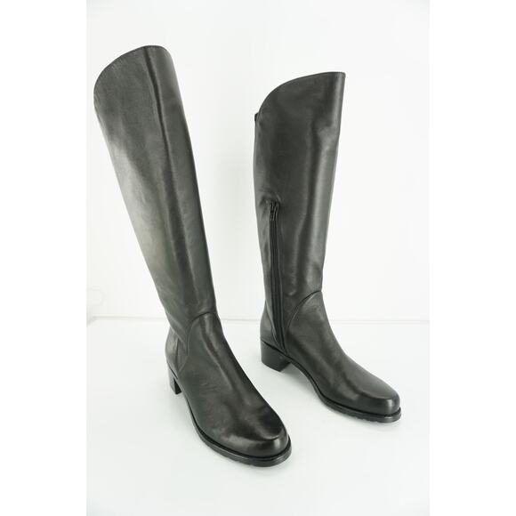 Stuart Weitzman Black leather Arlington Stretch riding boots Size 5.5 New $595 - Picture 11 of 12